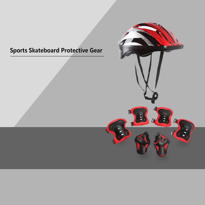 Cycling Safety Gear For Kids - 7 ピース/セット子供用膝パッドと肘パッドガード保護具セットローラースケートサイクリングバイクスケートボードスポーツ用安全具