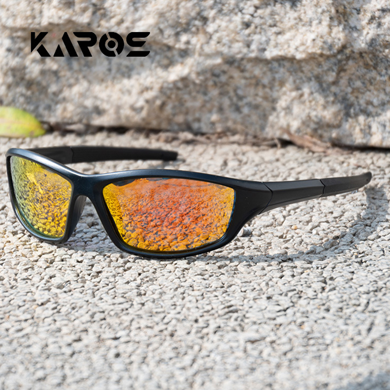 Cycling Gear Essentials - KAROS 偏光サイクリングサングラス UV400 スポーツメガネ男性女性屋外ハイキングキャンプ自転車ギア必需品