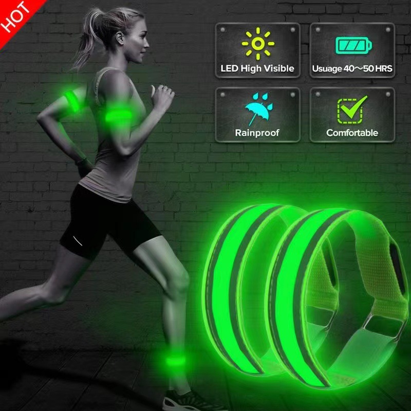 Cycling Gear Essentials - 反射アームバンド 防水 LED 反射シートベルト 夜間走行用具 アウトドアハイキングキャンプ用必須ツール
