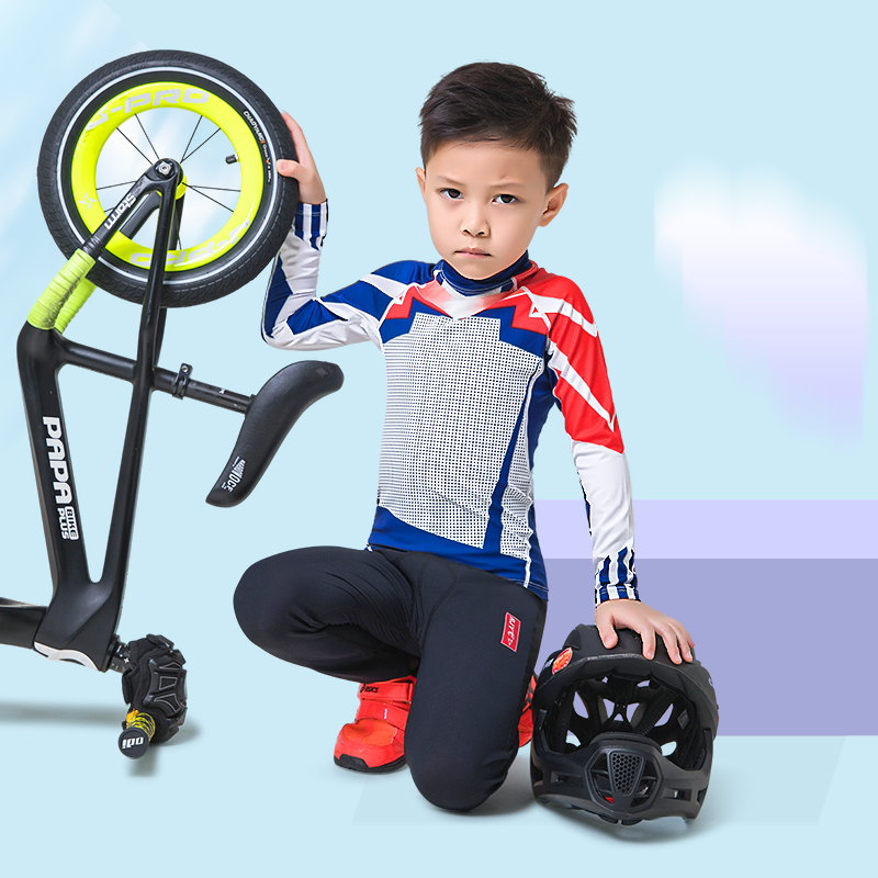 Cycling Protective Gear Kids - 2021 サイクリングジャージセット子供のための通気性スポーツ長袖サイクリングセット自転車子供服夏バランスバイクジャージ