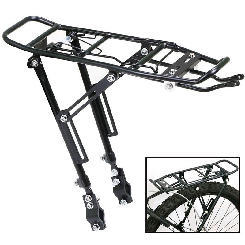Cycling Gear Storage Rack - 1PC 合金リア自転車ラックキャリアバッグ荷物サイクルマウンテンバイクブラック