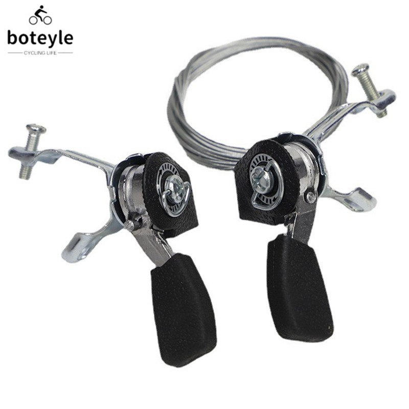 Cycling Gear Stand - マウンテンバイクシフター,1ペア,3x 6/7スピード,直径22.2mmの内部ケーブル付き