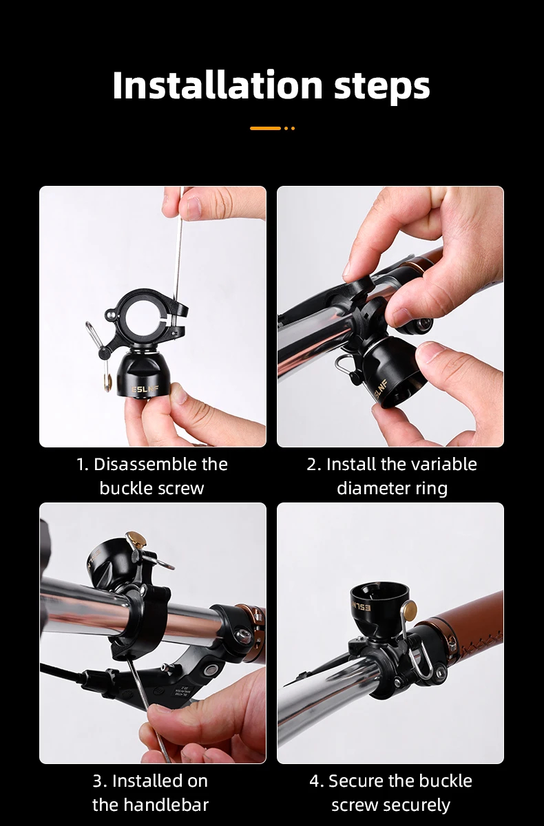 Cycling Gear Essentials - レトロ自転車ベル安全警告自転車ベルホーンハンドルバー銅合金滑り止め自転車合金リングクリスプサウンド乗馬用品