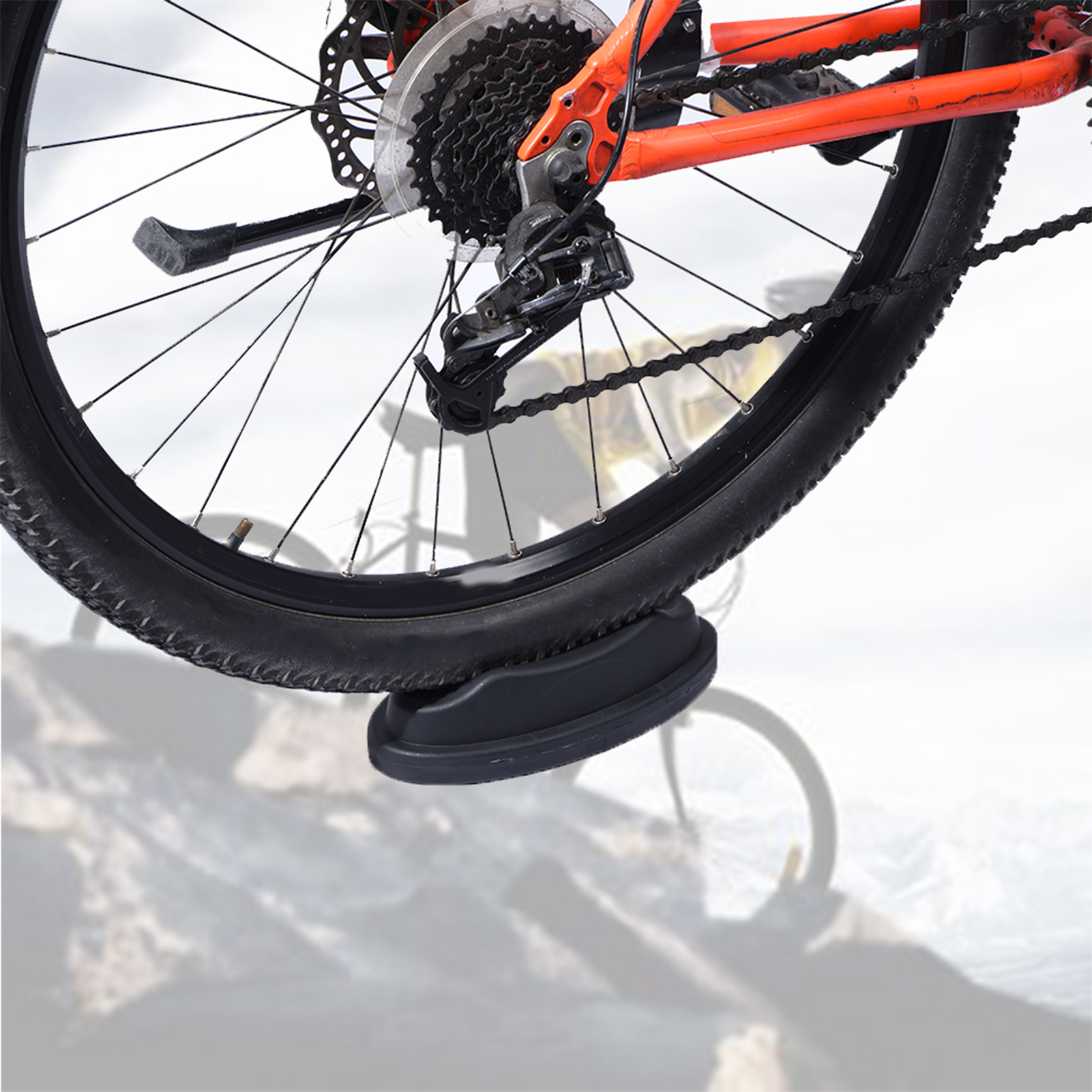 Cycling Gear Stand - 【セール】自転車ホイールトレーニングスタンド サイクリング前輪ライザー サイクリングブロック 室内トレーニング用 バイクトレーナースタンド