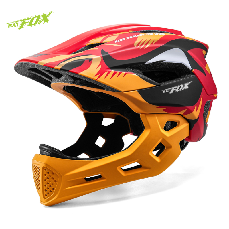 BATFOX キッズフルフェイスバイクヘルメット取り外し可能 - Cycling Protective Gear Kids のレビューと価格