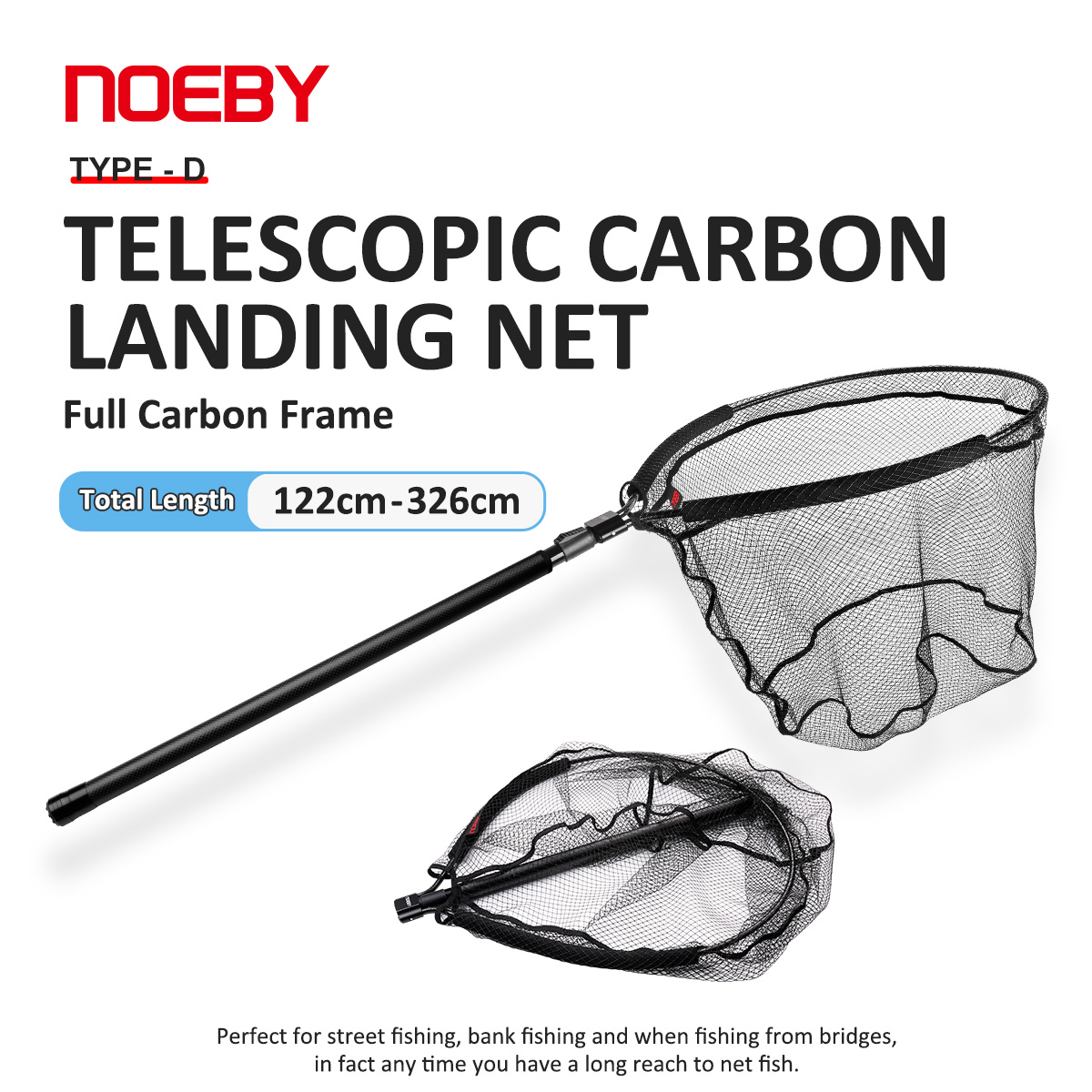 NOEBY 伸縮式ランディングネット フルカーボンフレーム  - Cycling Landing Gear のレビューと価格
