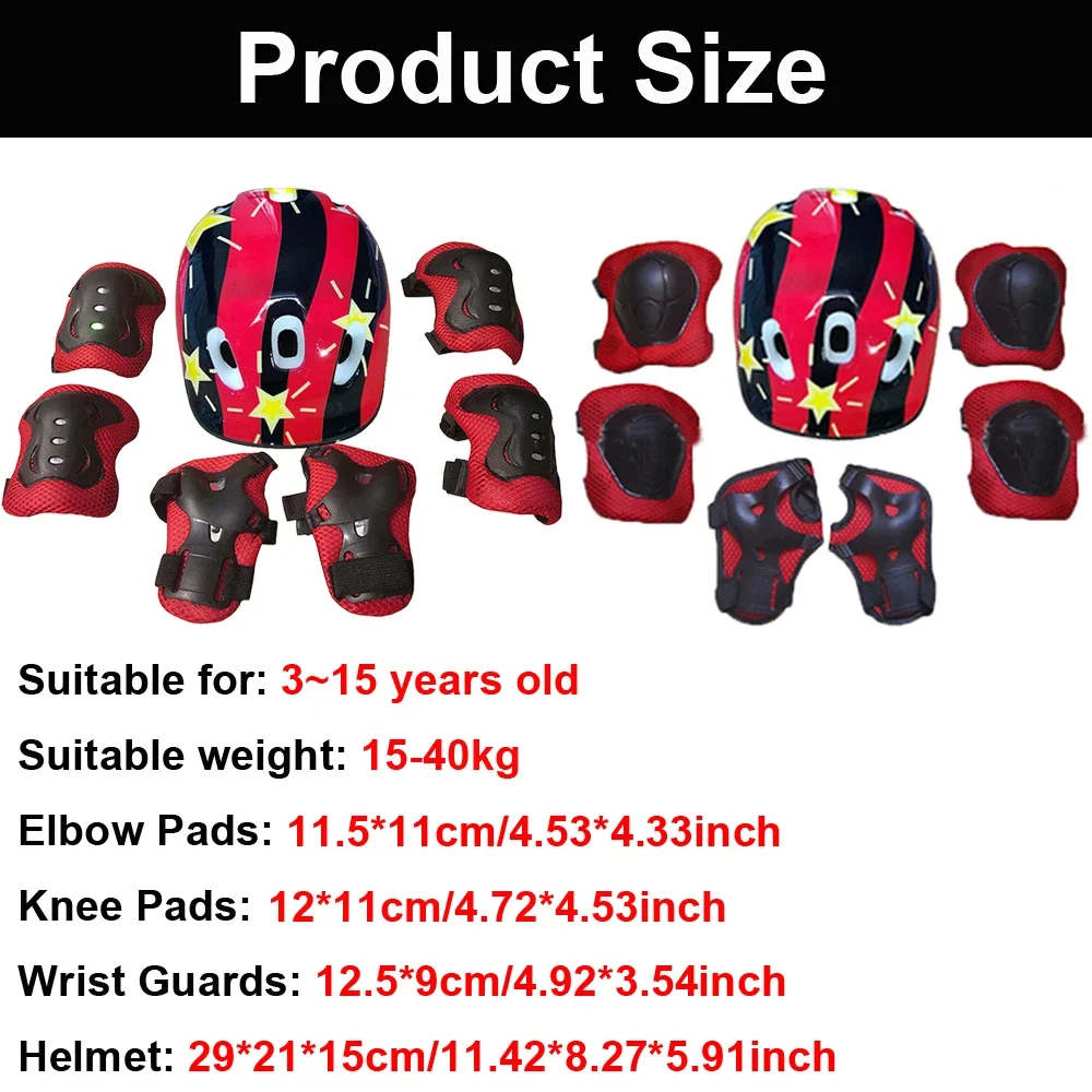 子供用の保護具セット、調節可能なヘルメットと膝パッド、肘パッ - Cycling Protective Gear Kids のレビューと価格