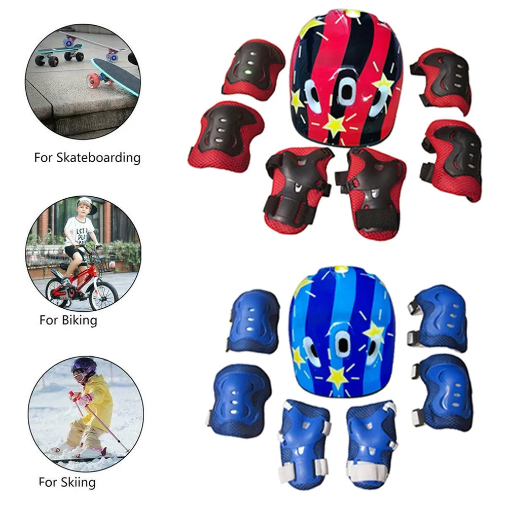 子供用の保護具セット、調節可能なヘルメットと膝パッド、肘パッ - Cycling Protective Gear Kids のレビューと価格
