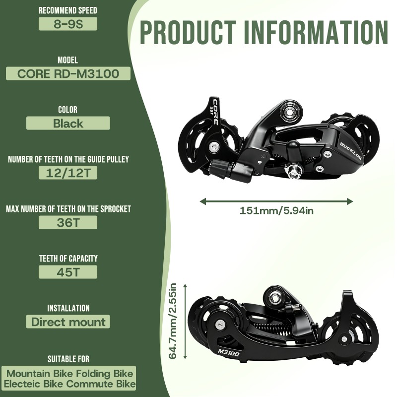 BUCKLOS 8S 9S MTB リアディレイラー 自転車 - Cycling Gear Stand のレビューと価格