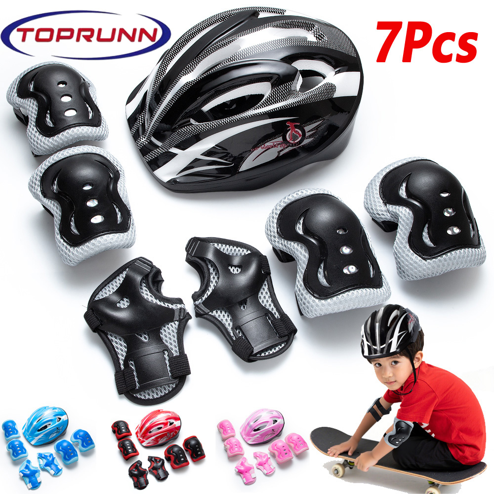 7 in 1 キッズ保護具セット（スポーツヘルメット、膝・肘 - Cycling Protective Gear Kids のレビューと価格