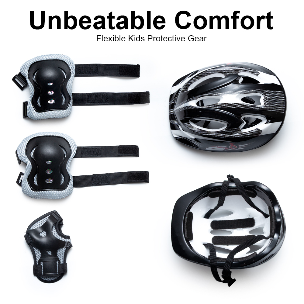 7 in 1 キッズ保護具セット（スポーツヘルメット、膝・肘 - Cycling Protective Gear Kids のレビューと価格
