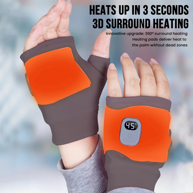 USB充電式加熱手袋、3段階の温度調整機能付き、釣りやスキー - Cycling Gear Essentials のレビューと価格
