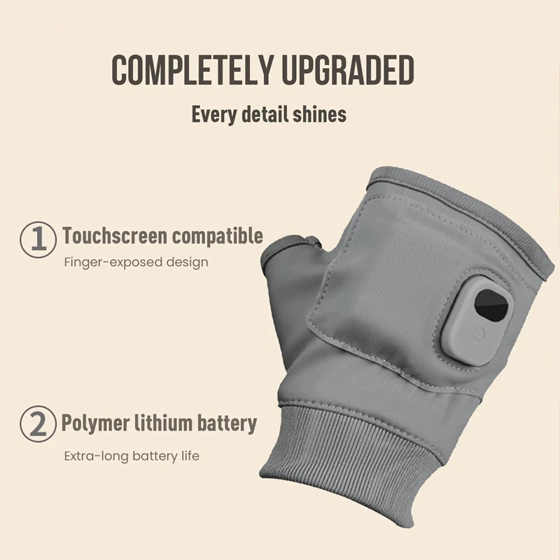 USB充電式加熱手袋、3段階の温度調整機能付き、釣りやスキー - Cycling Gear Essentials のレビューと価格