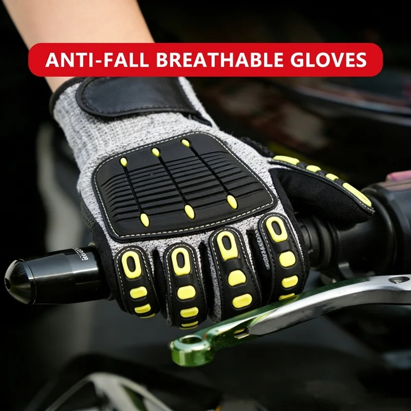 屋外安全保護手袋 防振 防衝撃 防切断 防衝突手袋 サイクリ - Cycling Gear Essentials のレビューと価格