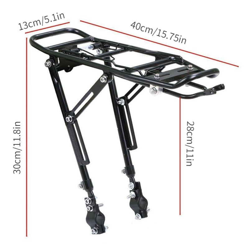 1PC 合金リア自転車ラックキャリアバッグ荷物サイクルマウン - Cycling Gear Storage Rack のレビューと価格