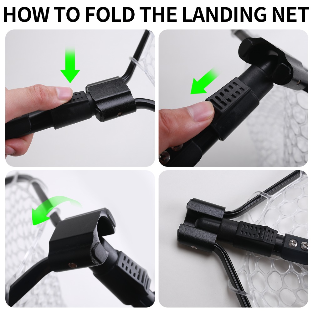 フライフィッシングランディングネットソフトラバーメッシュキャ - Cycling Landing Gear のレビューと価格