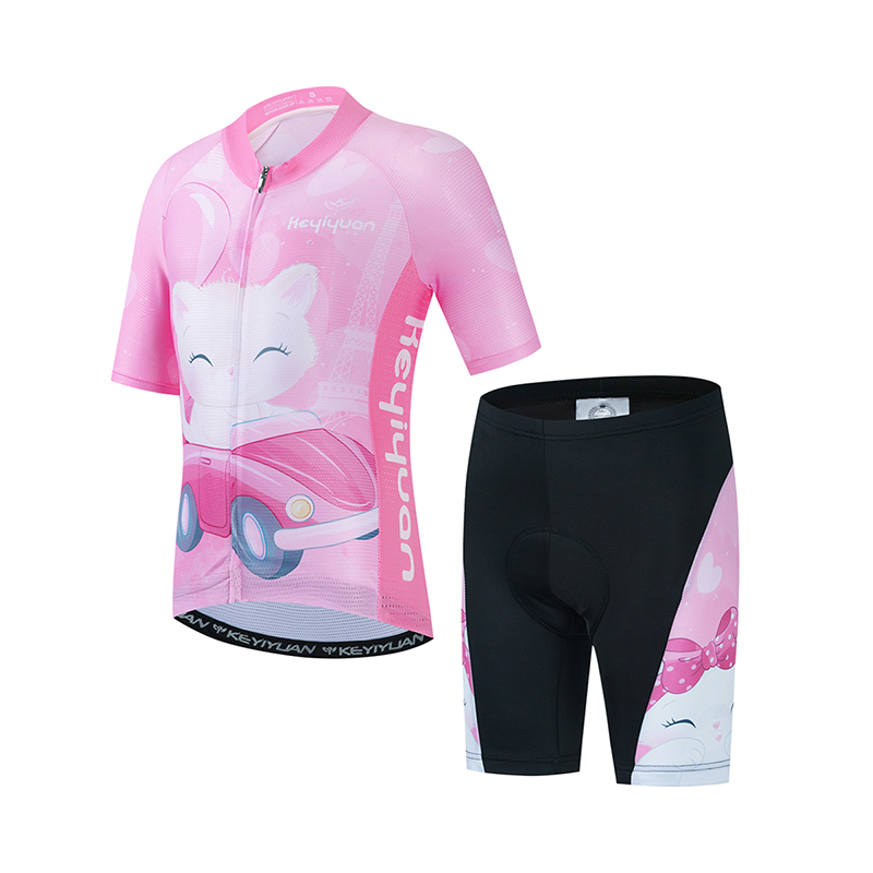 Keyiyuan-子供用サイクリングジャージ,半袖サイクリン - Cycling Protective Gear Kids のレビューと価格