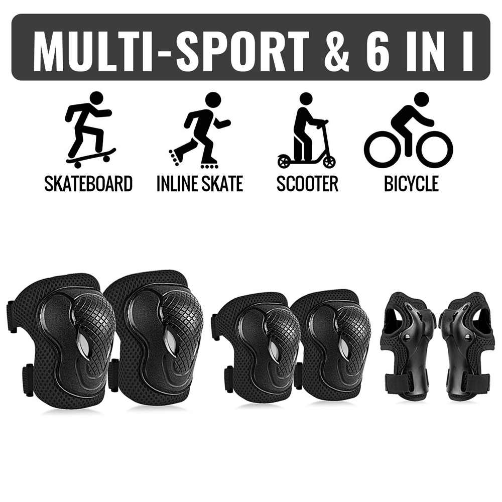 GOMOREON 6 ピース/セット子供の安全膝パッド肘パッ - Cycling Protective Gear Kids のレビューと価格