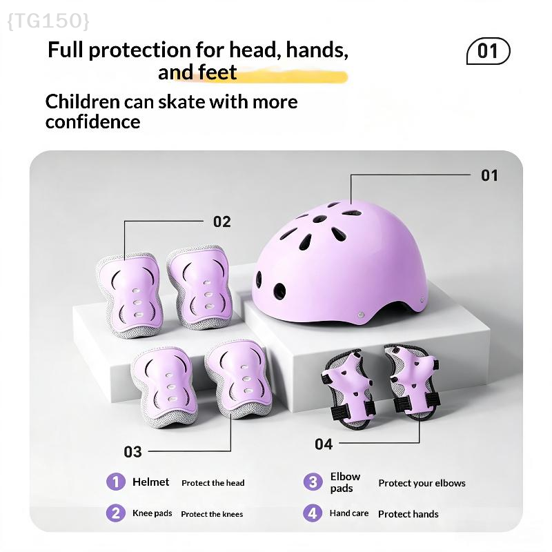〔T〕7/6点セット 子供用安全ヘルメット 膝肘パッドセット - Cycling Safety Gear For Kids のレビューと価格
