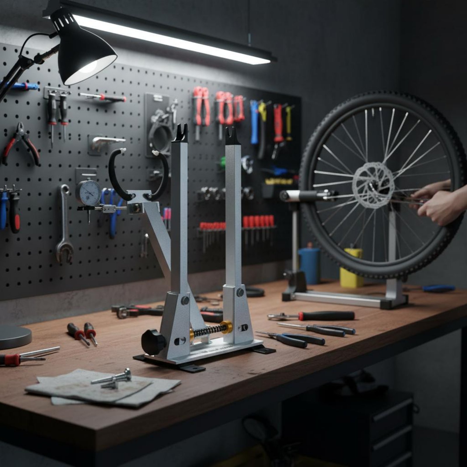 二輪車ホイール調整スタンド 幅調整可能 マウンテンバイクホイ - Cycling Gear Stand のレビューと価格