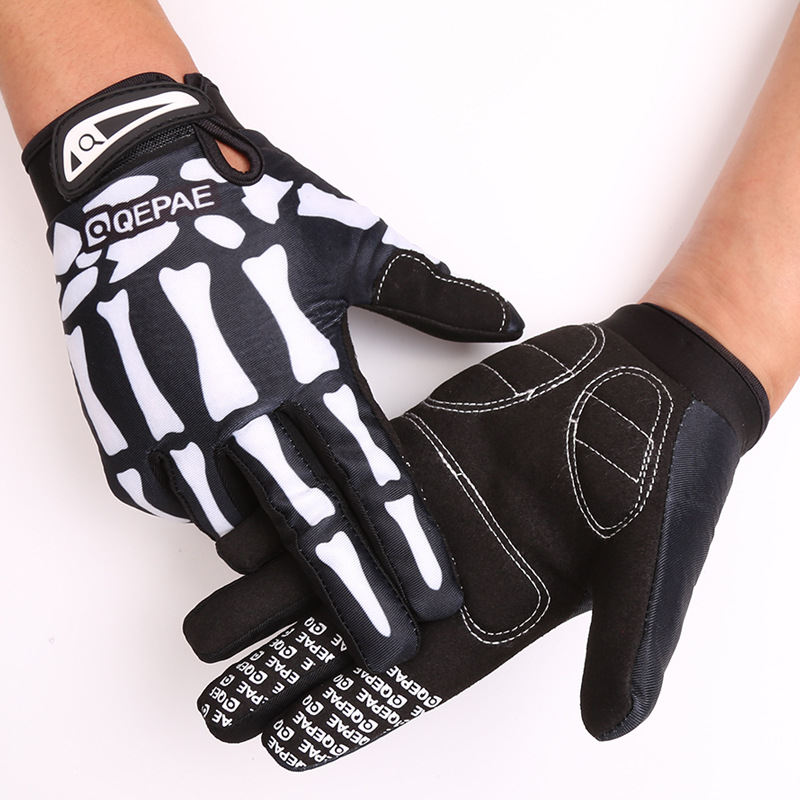 1 ペアスケルトンバイク手袋フルフィンガーサイクリング手袋男 - Cycling Gear Gifts のレビューと価格