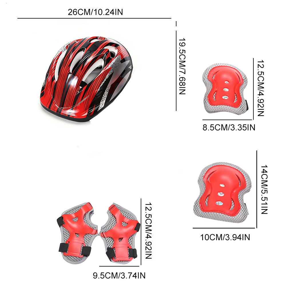 自転車スポーツ保護具セット 調整可能な子供用安全スケートヘル - Cycling Protective Gear Kids のレビューと価格