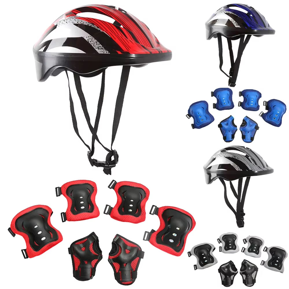 自転車スポーツ保護具セット 調整可能な子供用安全スケートヘル - Cycling Protective Gear Kids のレビューと価格